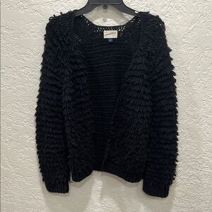 Black Textured Women's Sweater